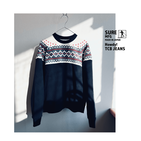 Sure's TCB Snow Pattern Sweatshirt / Black