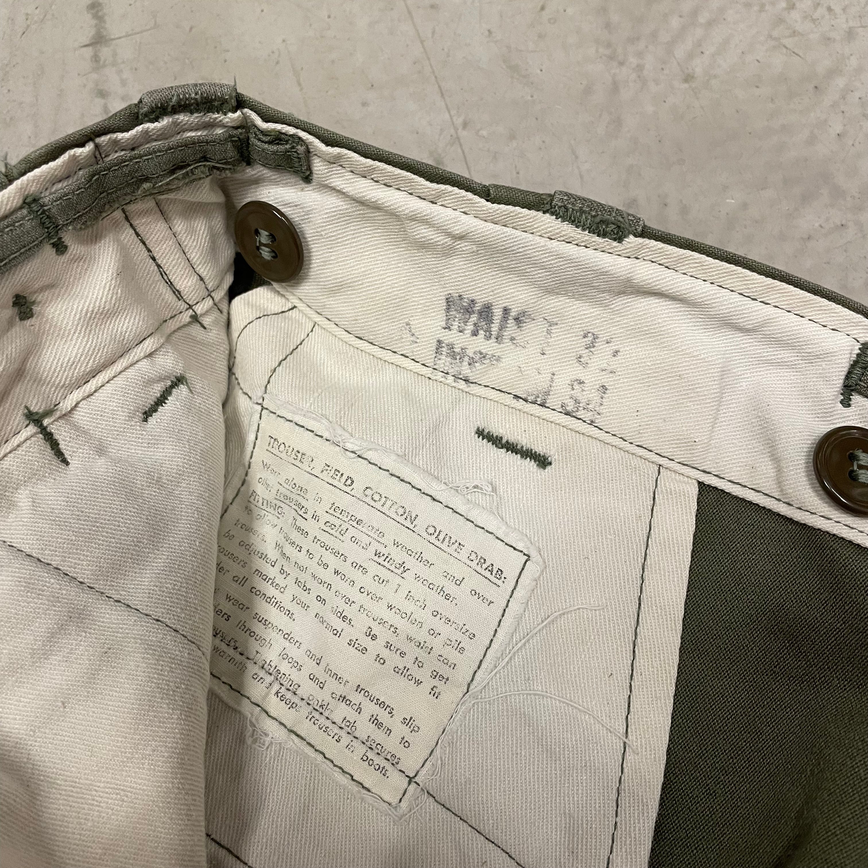 U.S Army M43 Field Trousers (C) W32 – Old Dear Co.